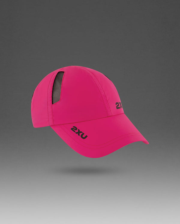 Run Cap, Fuchsia/Black