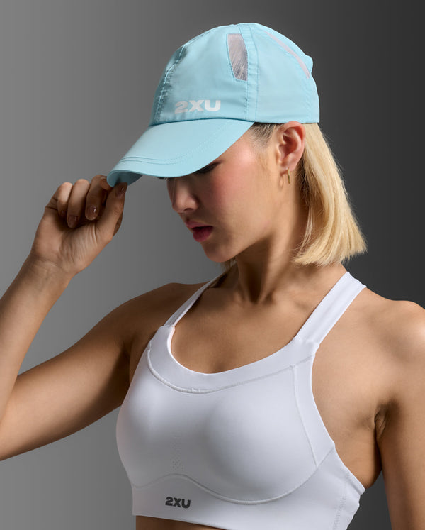 Run Cap, Retro Blue/White