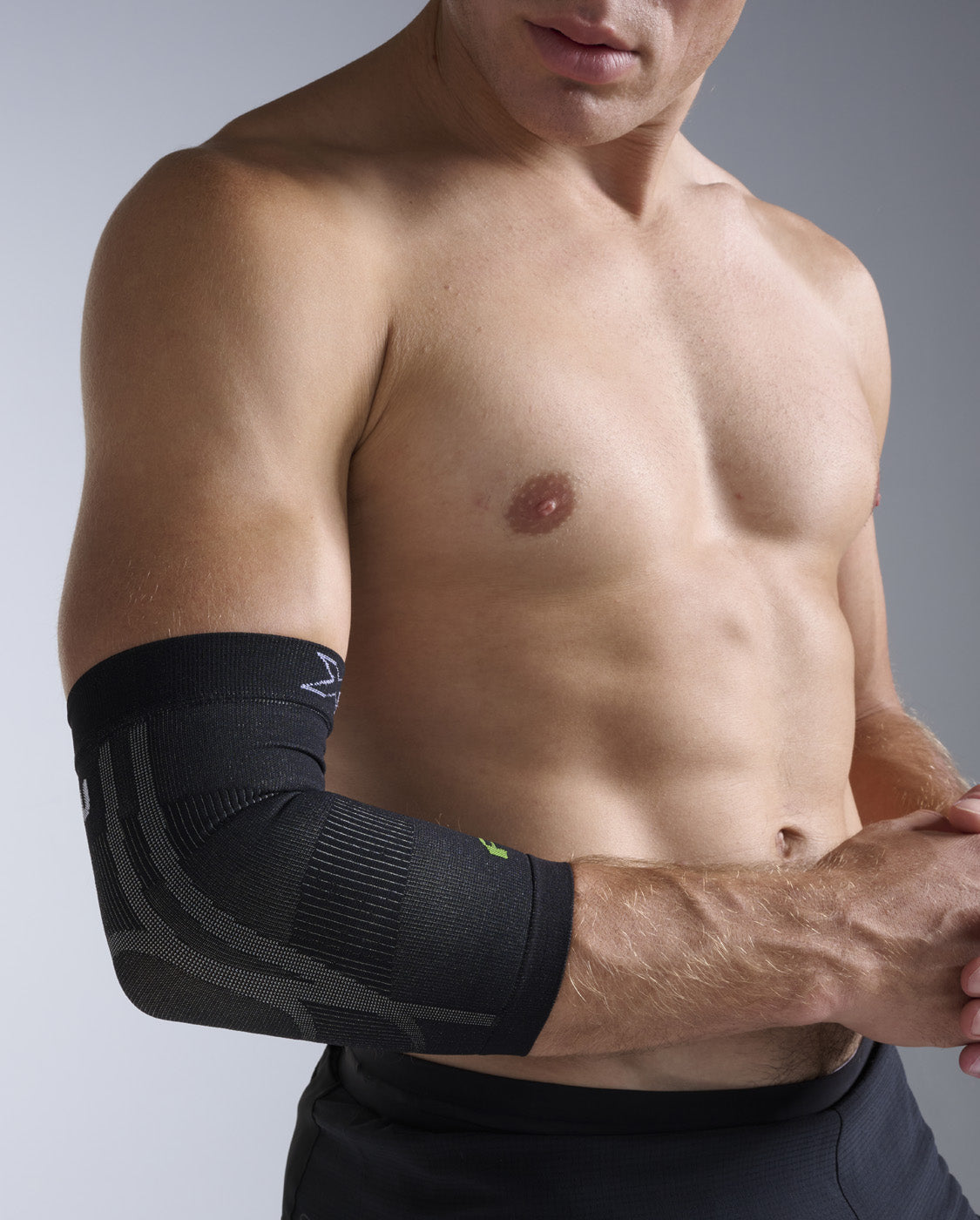 Recovery Elbow Support Sleeve with FIR, Grey/Black
