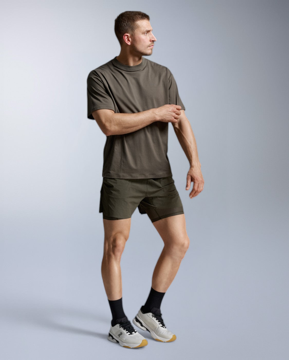 Motion Oversized Tencel Tee, Flint/Flint