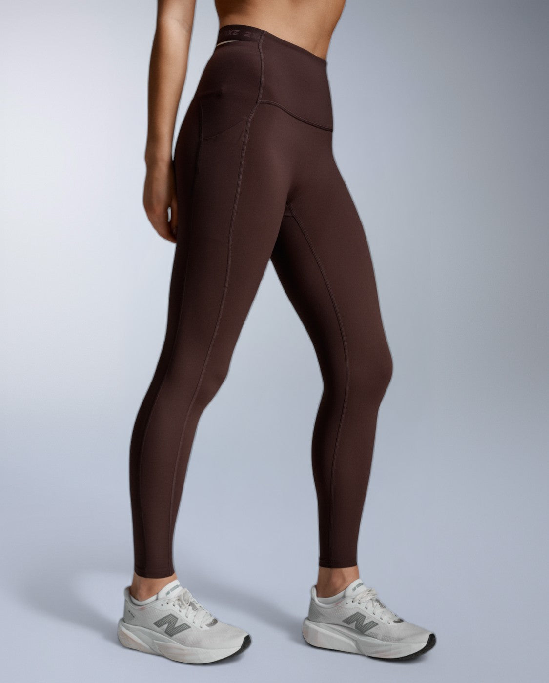 Form Stash Hi-Rise Compression Tights, Bark/Bark