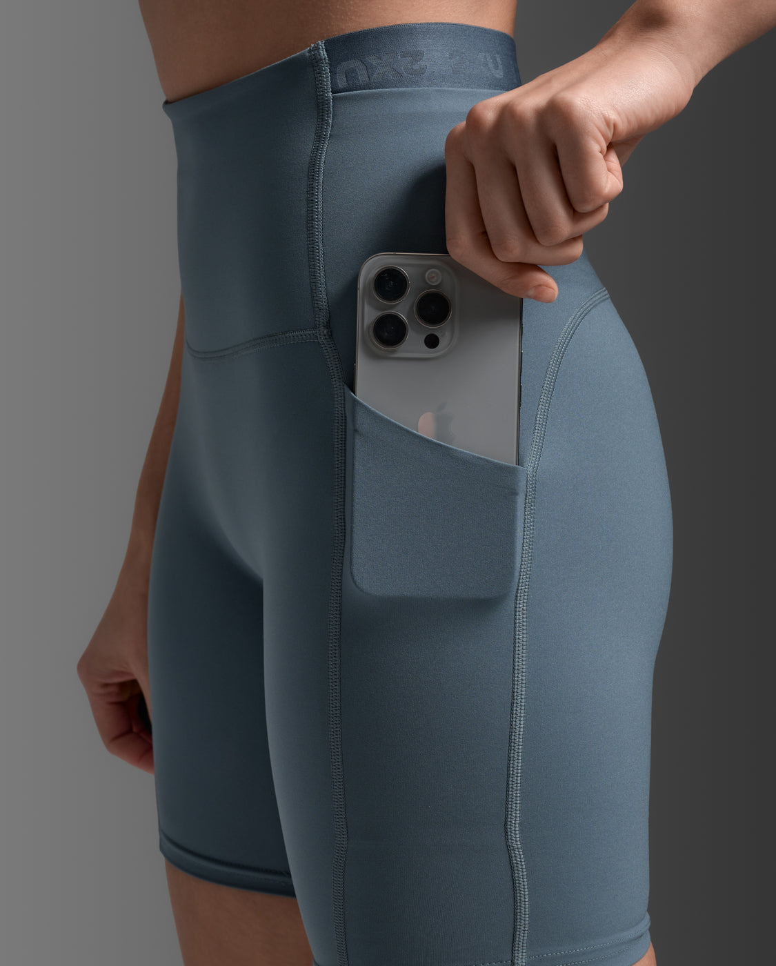 Form Stash Hi-Rise Bike Shorts, Dark Sage/Dark Sage