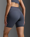 Form Stash Hi-Rise Compression 6 Inch Shorts - INDIA INK/INDIA INK1