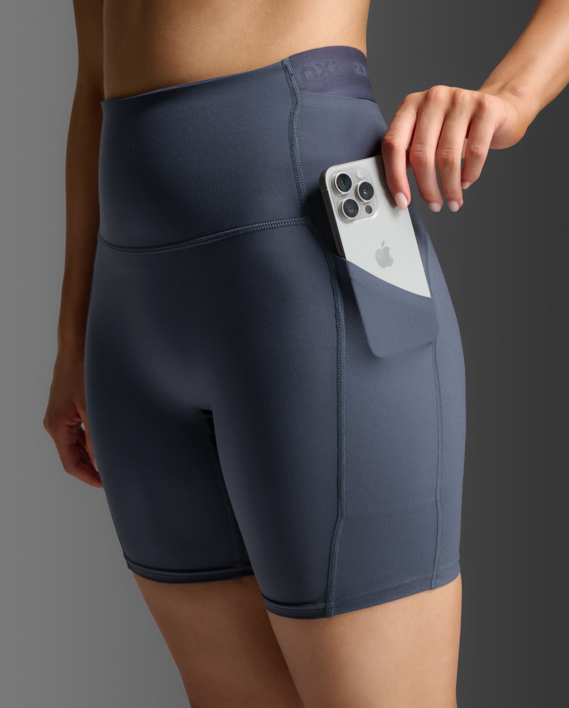 Form Stash Hi-Rise Compression 6 Inch Shorts, India Ink/India Ink1