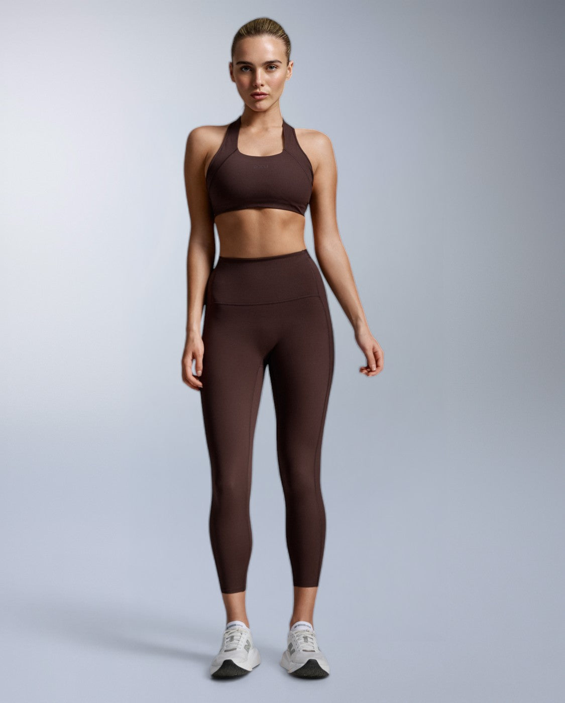 Form Stash Hi-Rise Compression 7/8 Tights, Bark/Bark