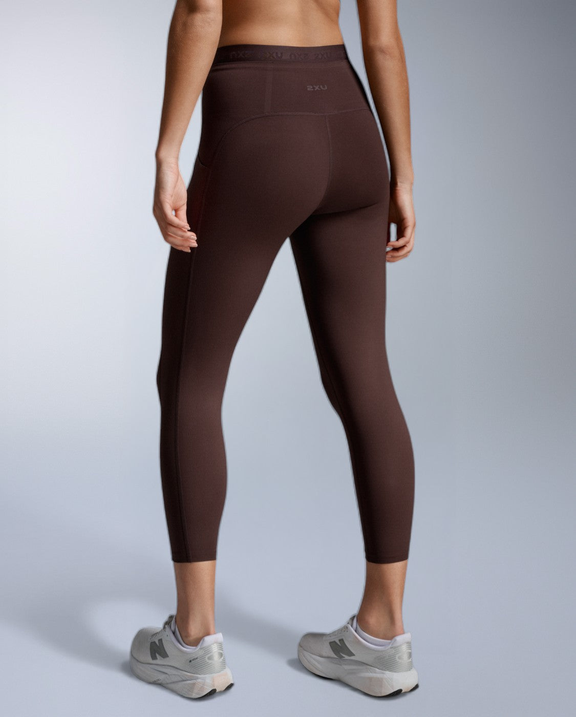 Form Stash Hi-Rise Compression 7/8 Tights, Bark/Bark
