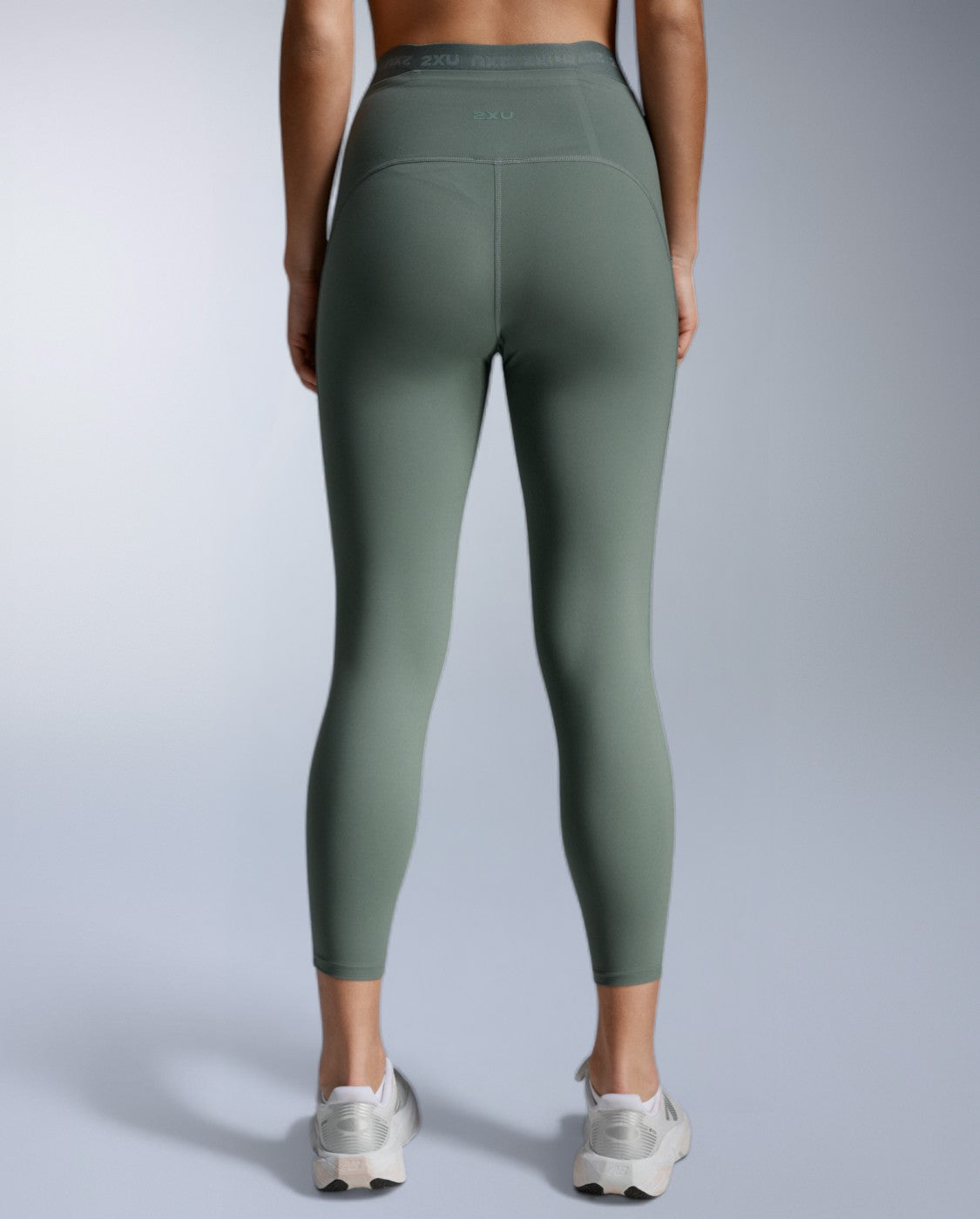 Form Stash Hi-Rise Compression 7/8 Tights, Olive Leaf/Olive Leaf