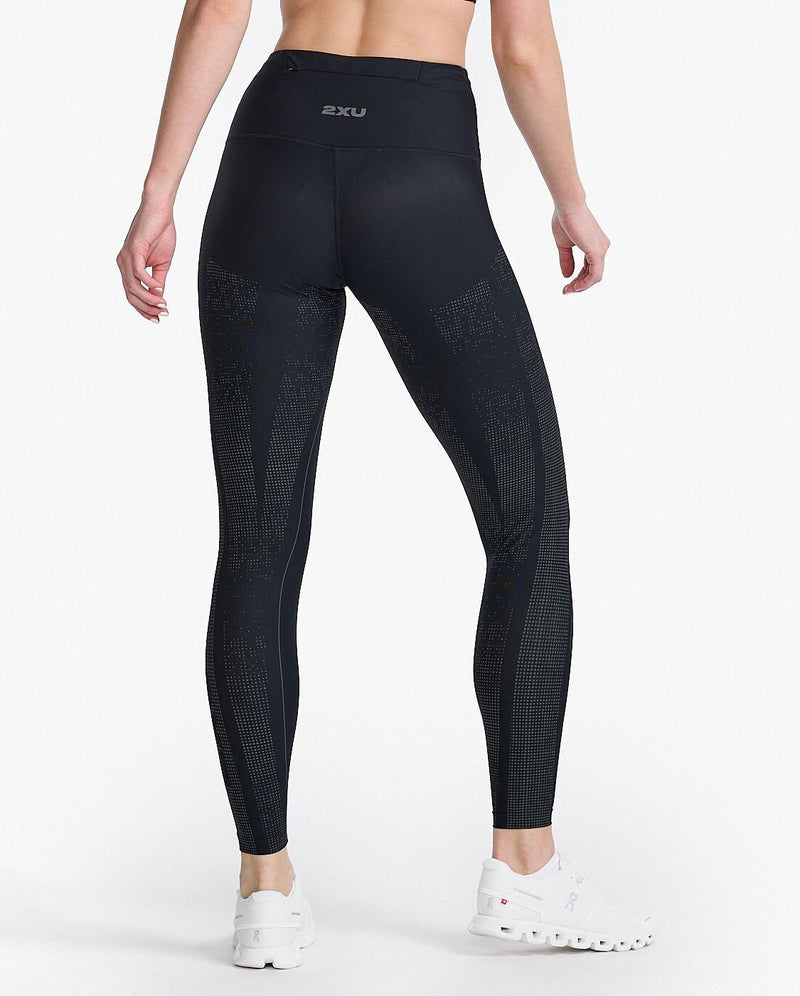Aero Sculpt Hi-Rise Compression Tights, Black/Black Reflective