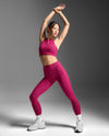 Bio Nylon Hi-Rise Compression Tights - MERLOT/MERLOT