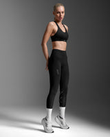 Light Speed React Hi-Rise Compression Tights, Black/ Black Reflective