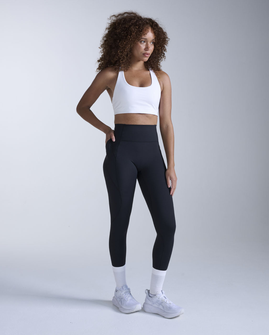 Flex Hi-Rise Compression Tights, Black/Black
