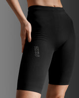 Light Speed React Hi-Rise Compression Shorts, Black/ Black Reflective