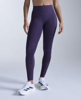 Aero Mesh Hi-Rise Compression Tights, Velvet Purple/Purple Reflective