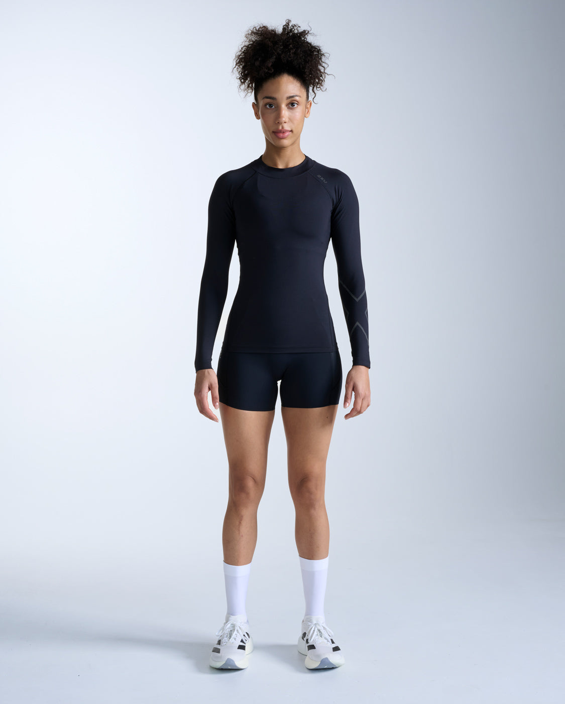 Ignition Compression Long Sleeve, Black/Black Reflective