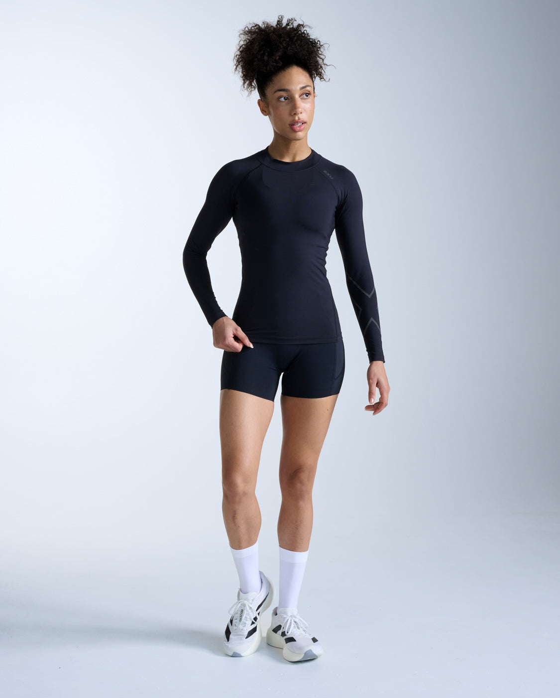 Ignition Compression Long Sleeve, Black/Black Reflective