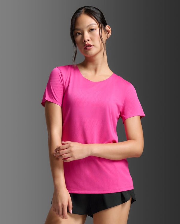 Light Speed Tech Tee, Fuchsia/Fuchsia Reflective