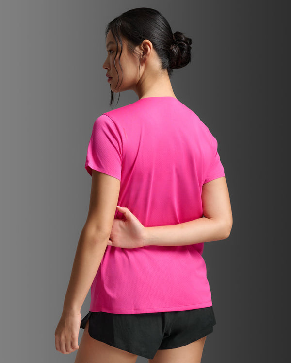 Light Speed Tech Tee, Fuchsia/Fuchsia Reflective