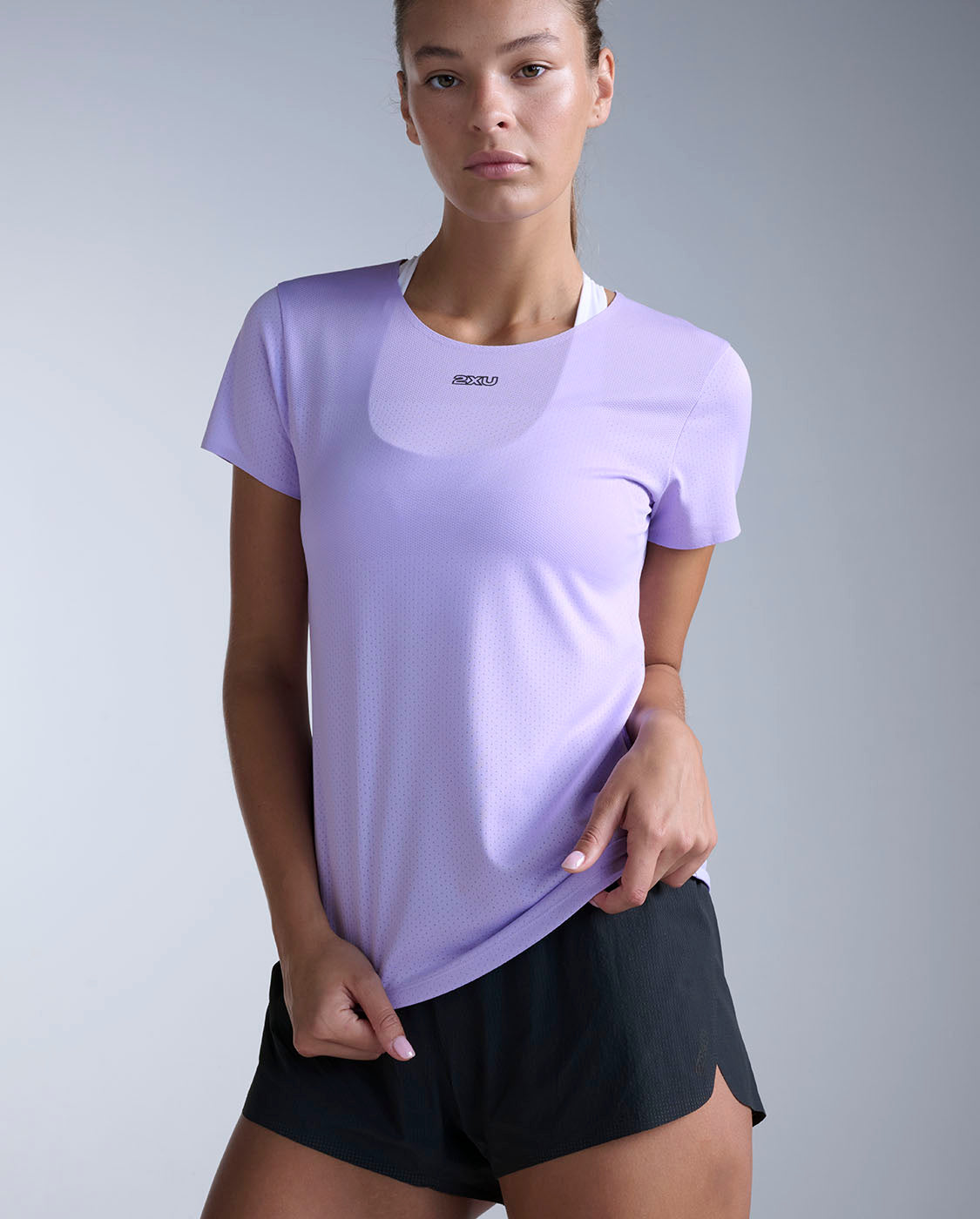Light Speed Tech Tee, Lavender/Lavender Reflective