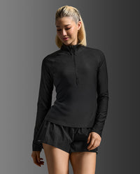 Aero 1/2 Zip, Black/Silver Reflective
