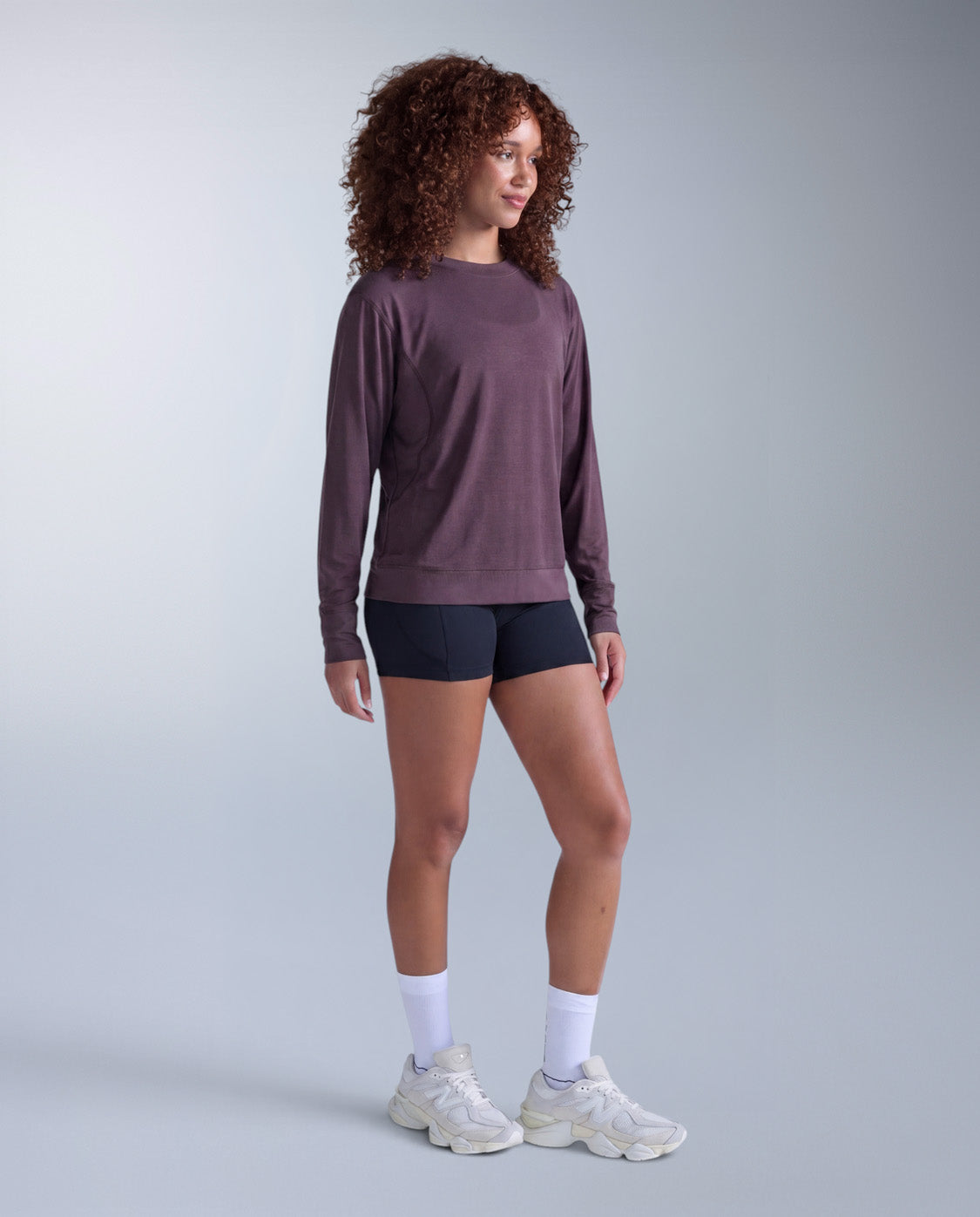 ReLight Long Sleeve, Currant/White