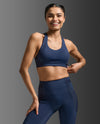 Aero Mesh Medium Impact Bra - MIDNIGHT/MIDNIGHT REFLECTIVE