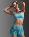 Aero Mesh Medium Impact Bra - RETRO BLUE/RETRO BLUE REFLECTIVE