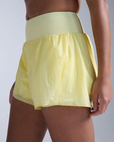 Aero Hi-Rise 2-In-1 3 Inch Shorts, Lemon Ice/Lemon Reflective