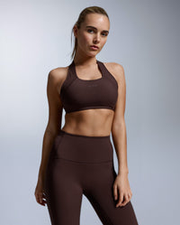 Form Racerback Medium Impact Bra, Bark/Bark