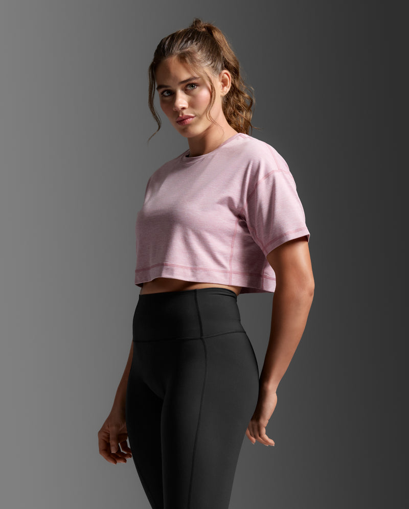 Form Soft Jersey Crop Tee, Cosmetic Pink/Cosmetic Pink