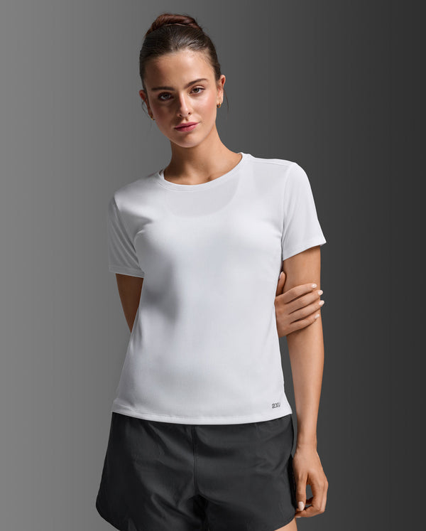 Aero Mesh Tee, White/Silver Reflective