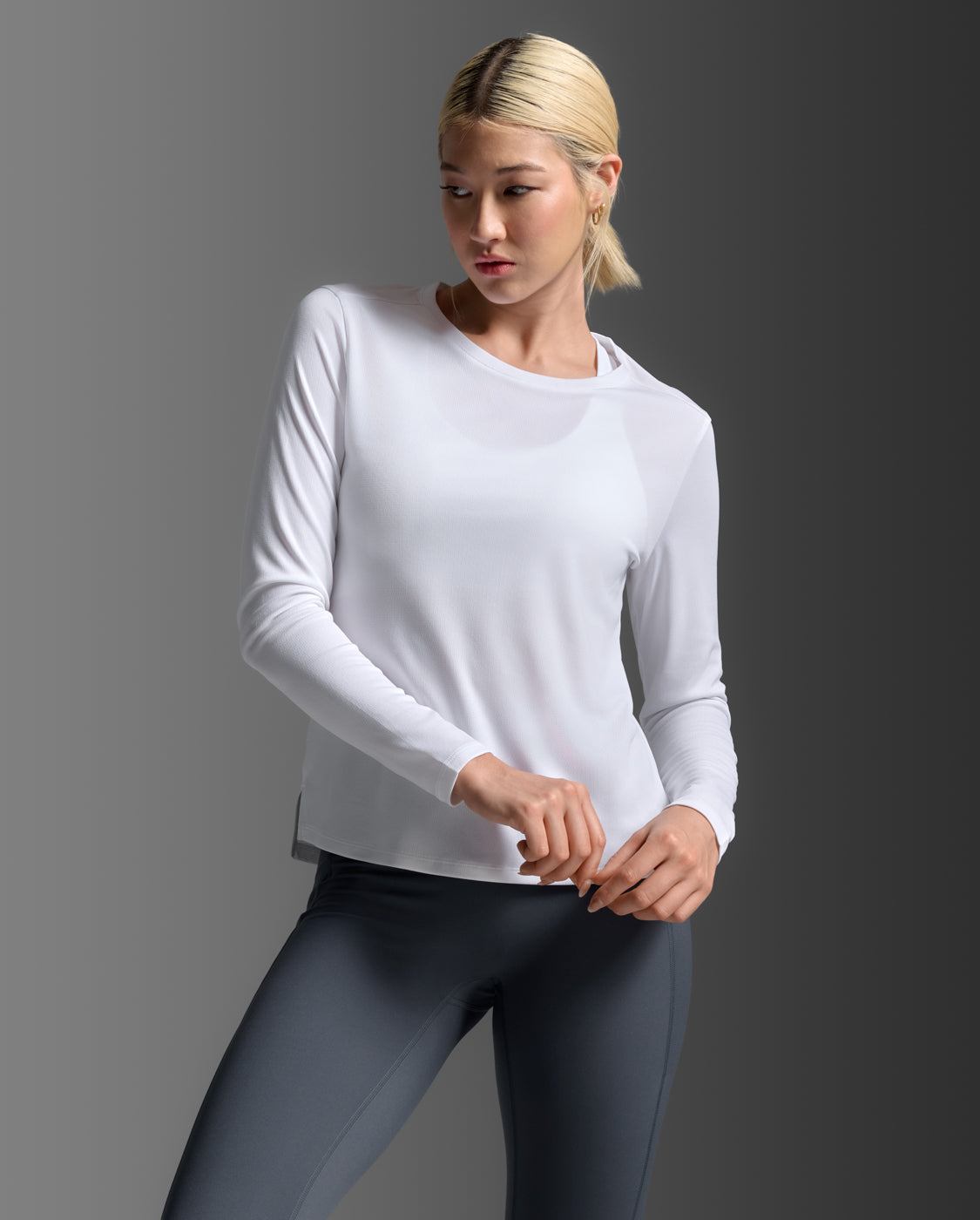Aero Mesh Long Sleeve, White/Silver Reflective