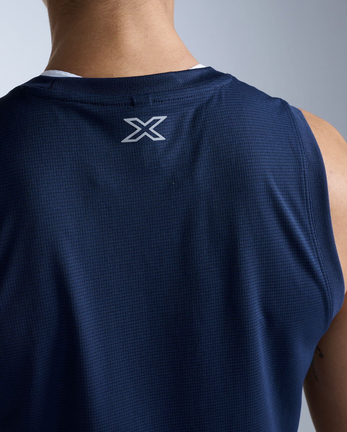Aero Mesh Crop Tank, Midnight/Silver Reflective