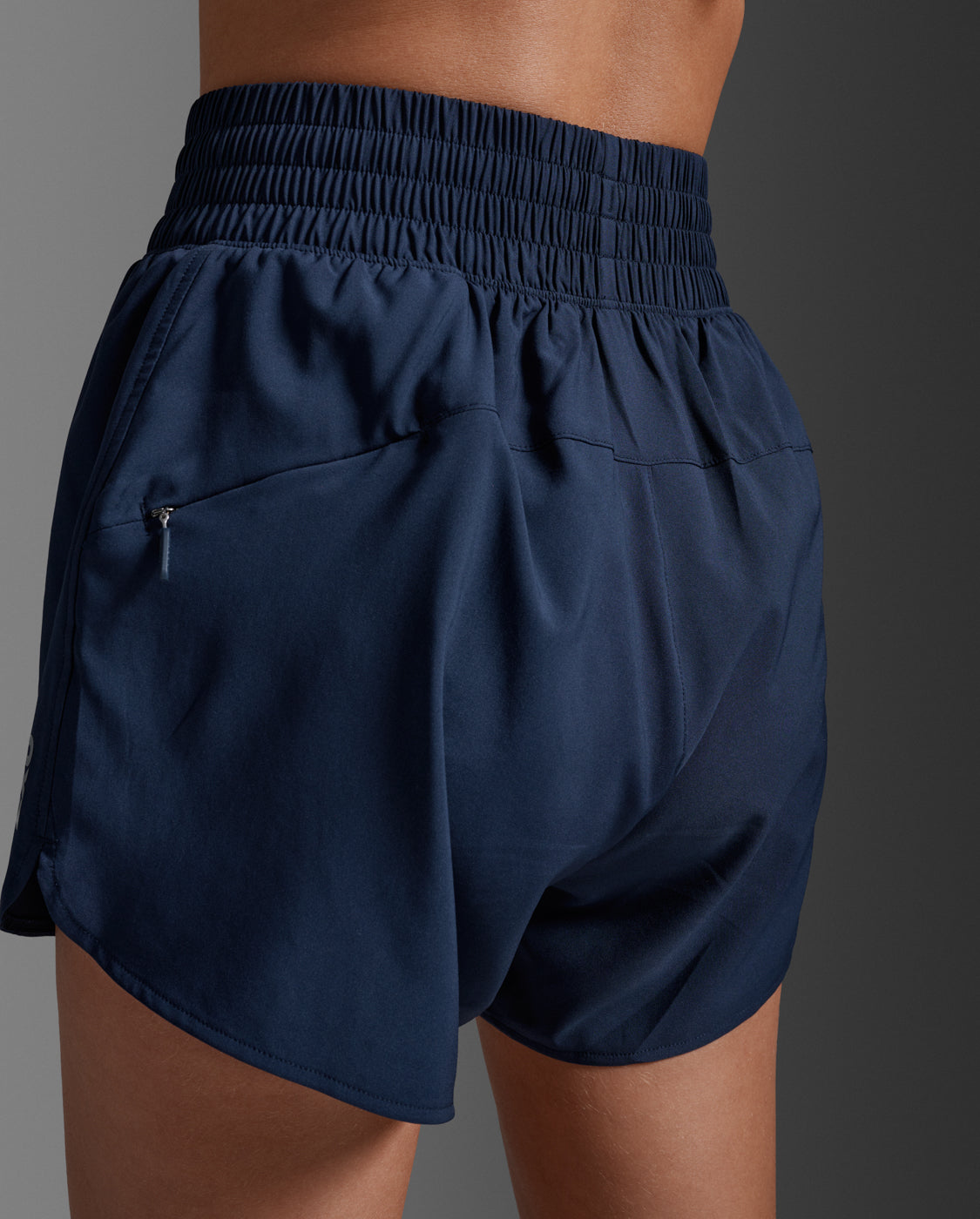 Aero Hi-Rise 4 Inch Shorts, Midnight/Silver Reflective