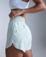 Aero Hi-Rise 4 Inch Shorts, Mint Dust/Mint Reflective
