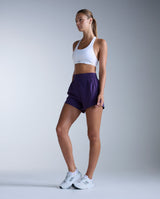 Aero Hi-Rise 4 Inch Shorts, Velvet Purple/Purple Reflective