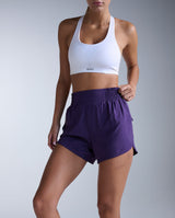 Aero Hi-Rise 4 Inch Shorts, Velvet Purple/Purple Reflective