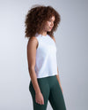 Form Soft Jersey Relaxed Tank - WHITE/WHITE