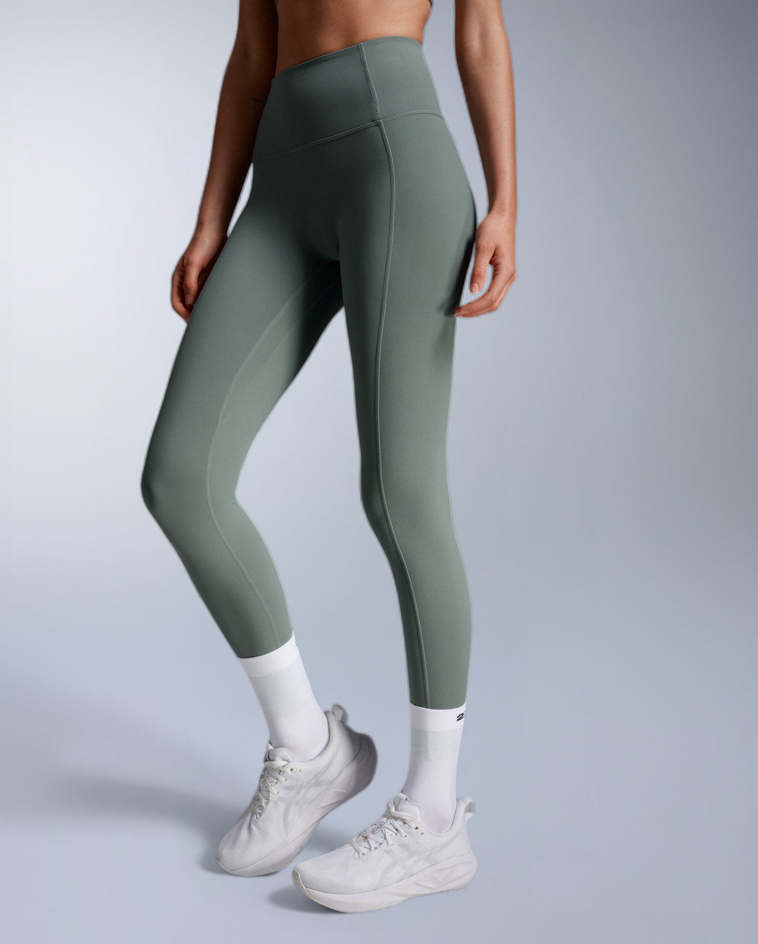 Fluid Hi-Rise Tights, Olive Leaf/Olive Leaf
