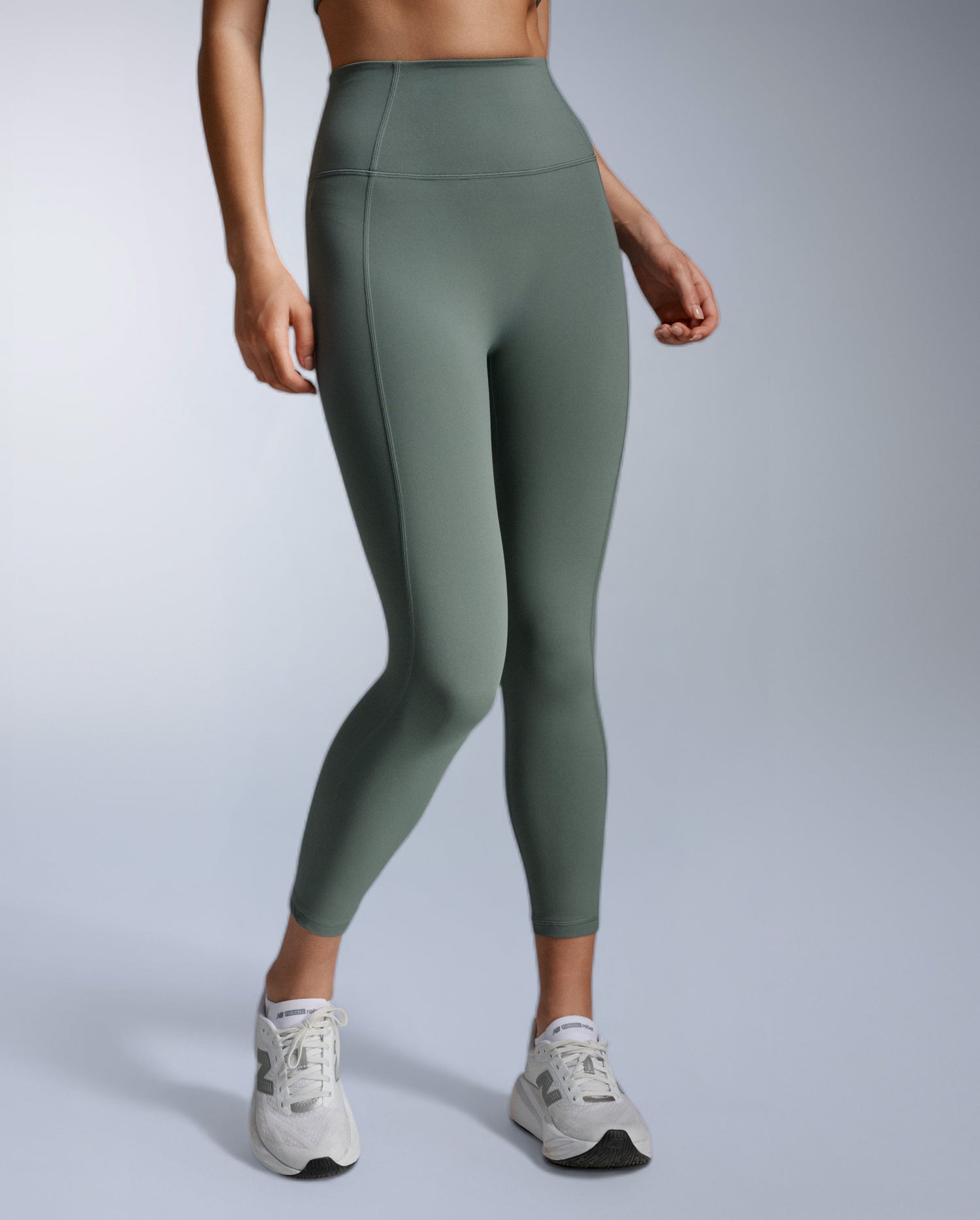 Fluid Hi-Rise 7/8 Tights, Olive Leaf/Olive Leaf