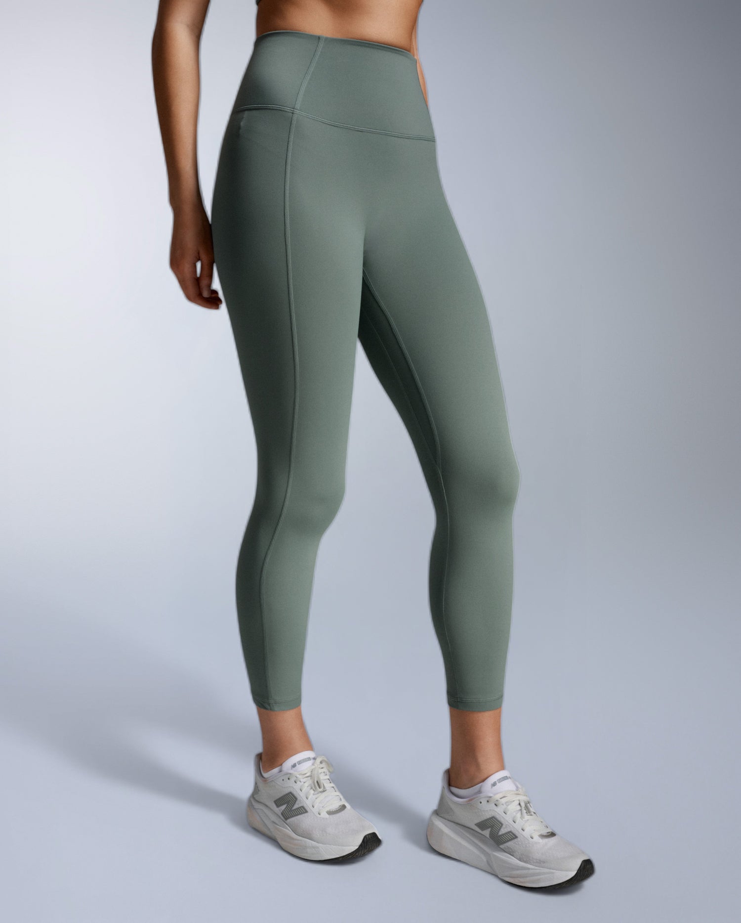 Fluid Hi-Rise 7/8 Tights, Olive Leaf/Olive Leaf