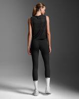 Relight Crop Tank, Black/White