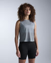 Relight Crop Tank - DARK SAGE/WHITE