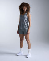 Relight Racerback Singlet, Dark Sage/White