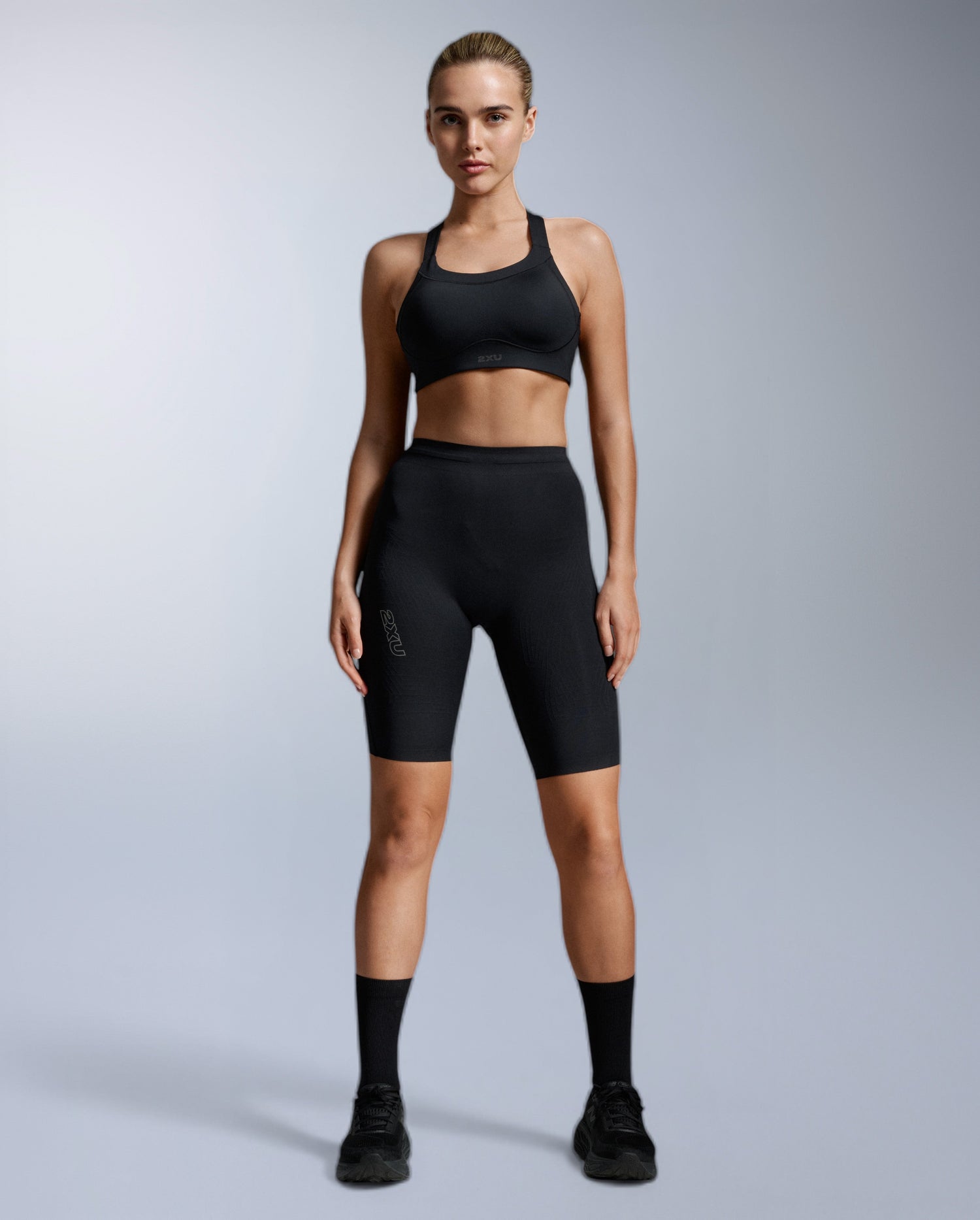 Light Speed High Impact Bra, Black/ Black Reflective