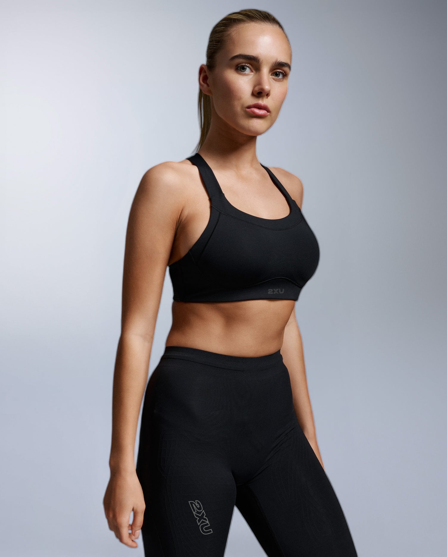 Light Speed High Impact Bra, Black/ Black Reflective