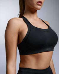 Light Speed High Impact Bra, Black/ Black Reflective