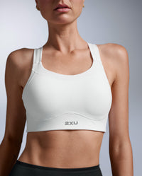 Light Speed High Impact Bra, White/Silver Reflective