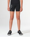 CORE GIRLS COMPRESSION 1/2 SHORTS - BLACK/SILVER