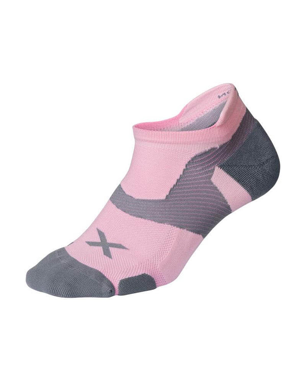 Vectr Cushion No Show Compression Socks, Dusty Pink/Grey
