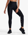 AERO REFLECT HI-RISE COMPRESSION TIGHTS - SOFT FOCUS/PEACH WHIP REFLECT